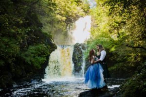 Vow renewal elopement Isle of Skye Waterfall